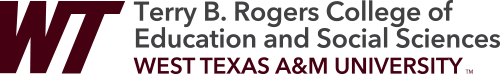 WT Terry B. Rogers College of Education and Social Sciences Logo