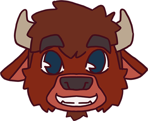 Bucky Face Smile Illustration Full Color