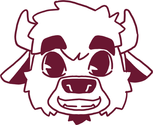Bucky Face Smile Illustration One Color