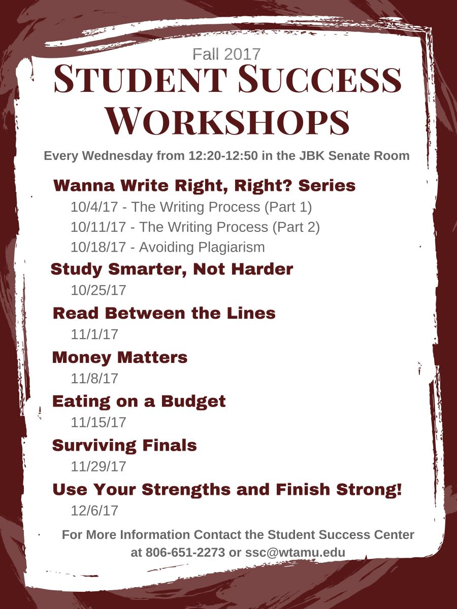 Student Success Workshops