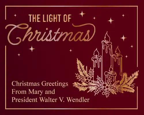 The Light of Christmas President's Christmas Card