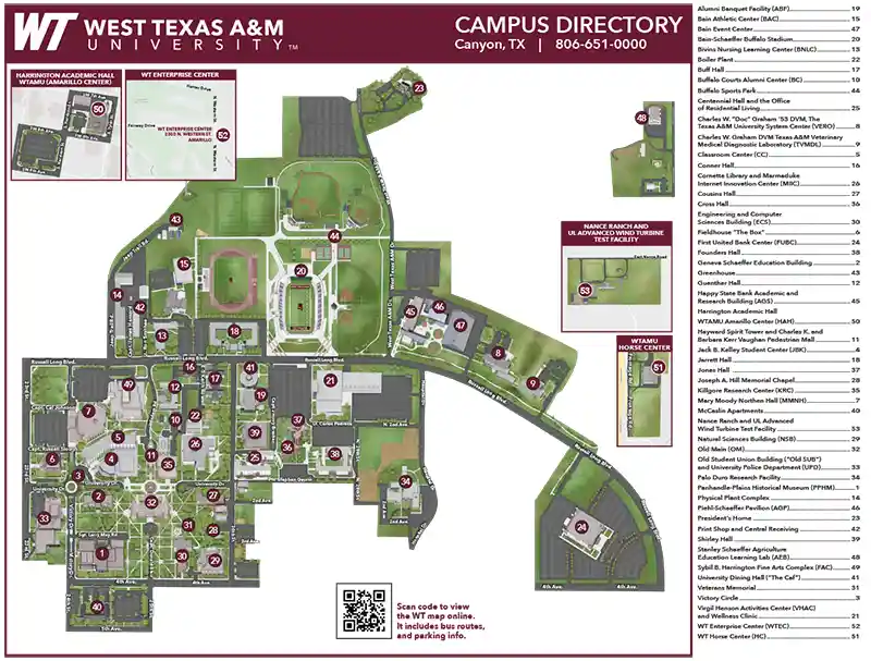 WT Campus Map