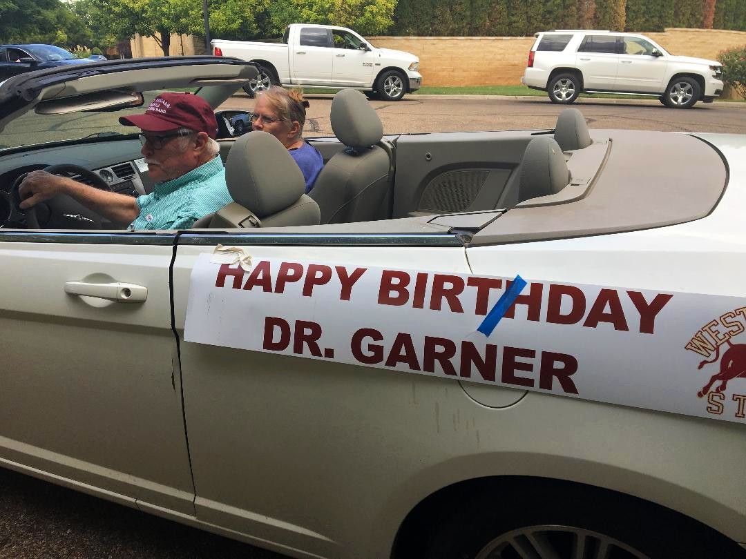 Rick and Terry Wester wish Dr. Gary Garner a happy 90th birthday.