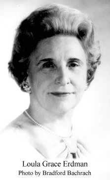 Black and white image of Loula Erdman