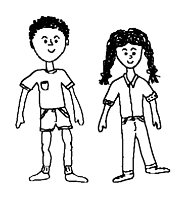 drawing of kids