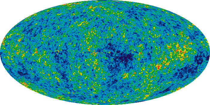 map of cosmic microwave background radiation