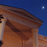 photos moon over Old Main